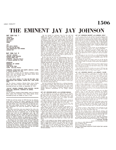 Jay Jay Johnson - The Eminent Jay Jay Johnson Volume 2 (Vinyle)