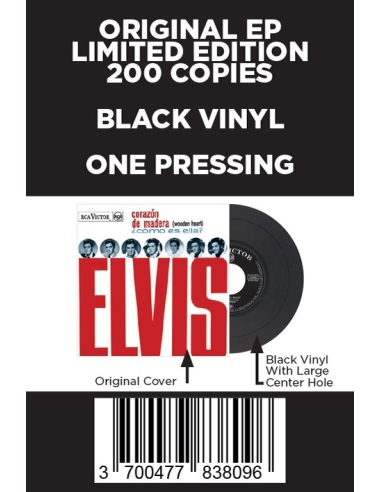 Elvis Presley - Corazón de Madera - Vinyle Noir (Espagne) (Vinyle 7'')