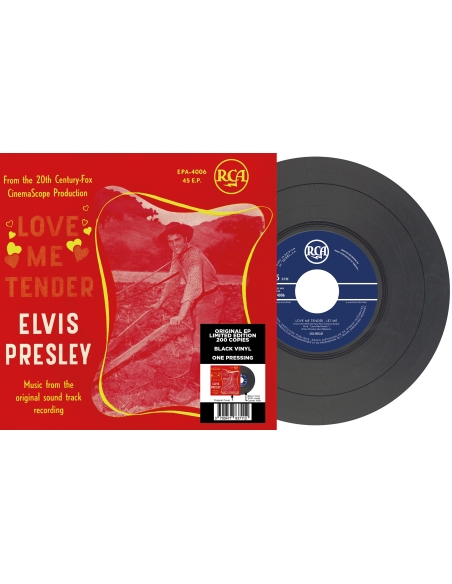 Elvis Presley - Love Me Tender - Vinyle Noir (Belgium) (Vinyle 7'')