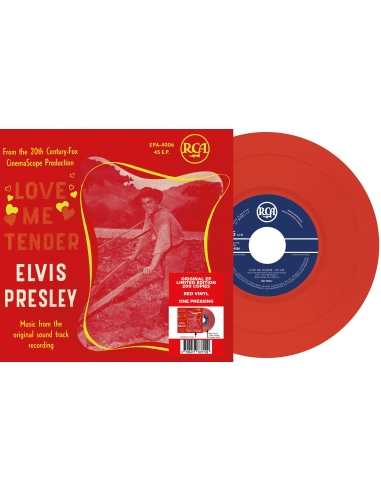 Elvis Presley - Love Me Tender - Vinyle Rouge (Belgium) (Vinyle 7'')