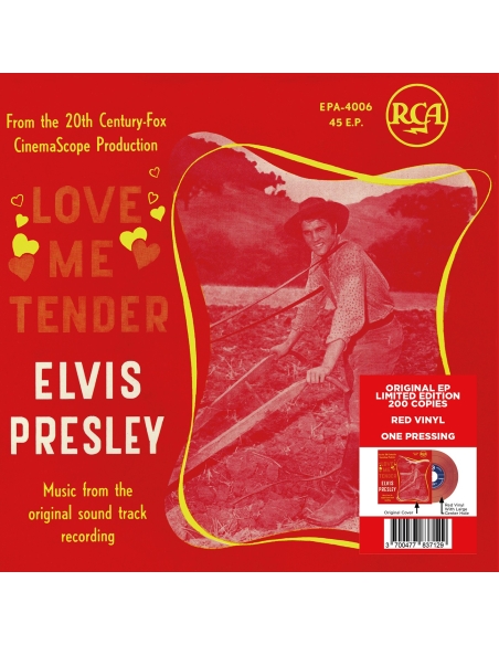 Elvis Presley - Love Me Tender - Vinyle Rouge (Belgium) (Vinyle 7'')