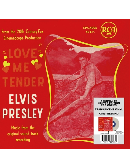 Elvis Presley - Love Me Tender - Vinyle Translucide (Belgium) (Vinyle 7'')