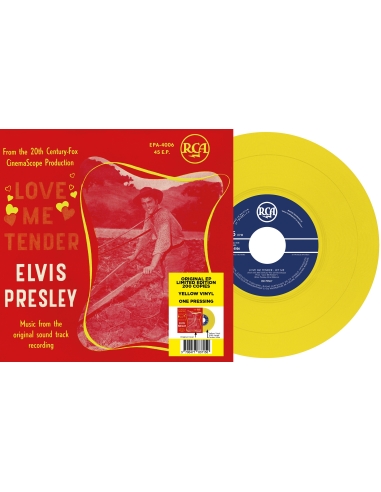 Elvis Presley - Love Me Tender - Vinyle Jaune  (Belgium) (Vinyle 7'')