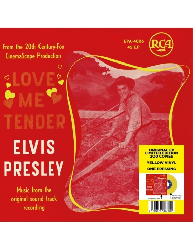 Elvis Presley - Love Me Tender - Vinyle Jaune  (Belgium) (Vinyle 7'')
