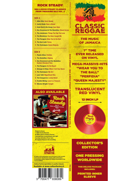 Various - Rock Steady (Classics from Treasure Isle) Vol.2 (Vinyle)