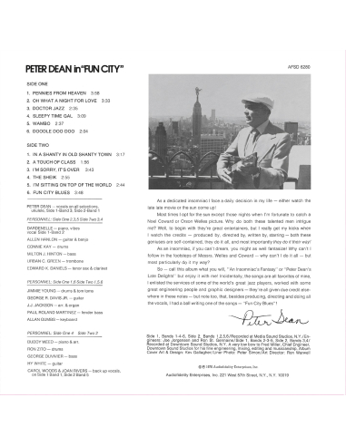 Peter Dean - Peter Dean In Fun City (Vinyle)