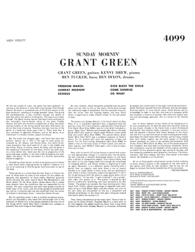 Grant Green - Sunday Mornin' (Vinyle)