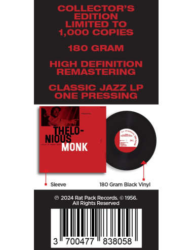 Thelonious Monk - Genius Of Modern Music Volume 2 (Vinyle)