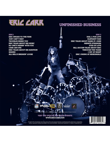Eric Carr - Unfinished Business - Picture-Disc (Vinyle)