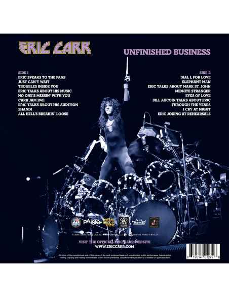 Eric Carr - Unfinished Business - Picture-Disc (Vinyle)