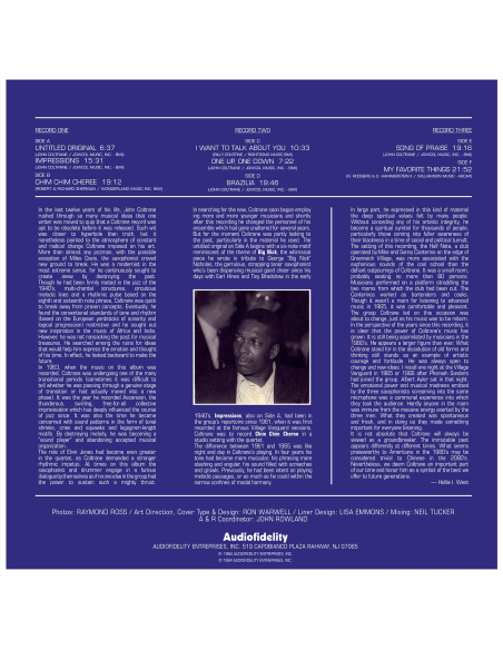 John Coltrane Quartet - Live At The Half Note (Vinyle)