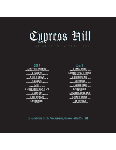 Cypress Hill - Live at Rock im Park 1999 - RSD BF 2024 (Vinyle)
