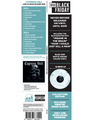 Cypress Hill - Live at Rock im Park 1999 - RSD BF 2024 (Vinyle)