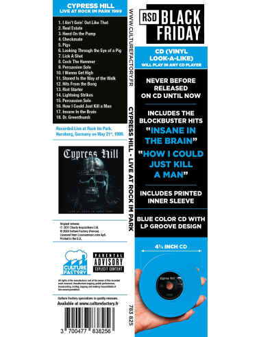 Cypress Hill - Live at Rock im Park 1999 - RSD BF 2024 (CD)