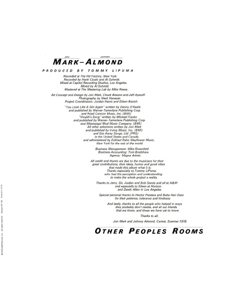 Mark-Almond - Other Peoples Rooms (CD)