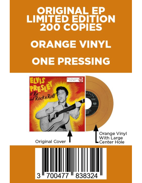 Elvis Presley - Il Re Del Rock'n'Roll - Vinyle Orange (Italie) (Vinyle 7'')