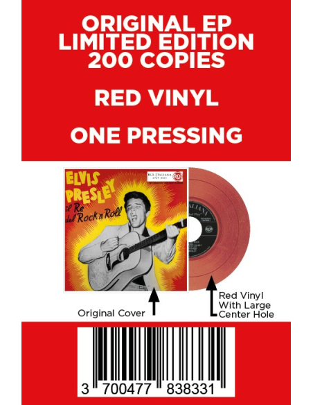 Elvis Presley - Il Re Del Rock'n'Roll - Vinyle Rouge (Italie) (Vinyle 7'')