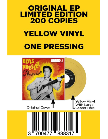 Elvis Presley - Il Re Del Rock'n'Roll - Vinyle Jaune (Italie) (Vinyle 7'')
