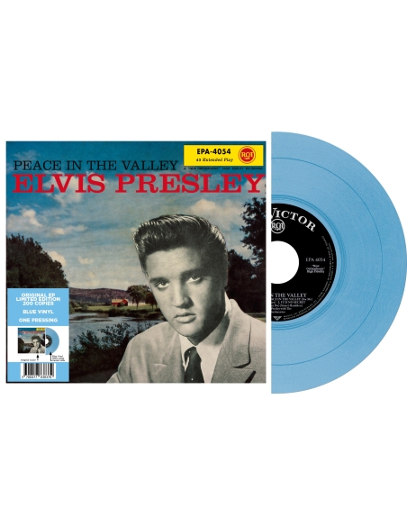 Elvis Presley - Peace In The Valley - Vinyle Bleu (USA) (Vinyle 7'')