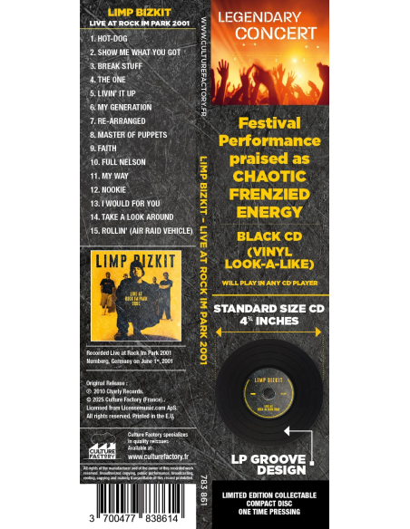 Limp Bizkit - Live at Rock Im Park 2001 - BLACK Edition (CD)
