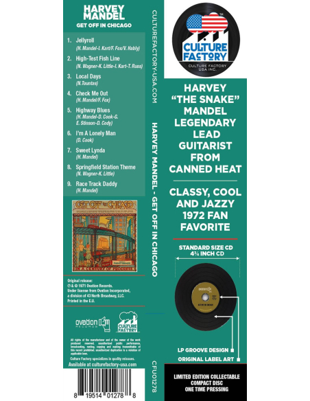 Harvey Mandel - Get Off In Chicago (CD)