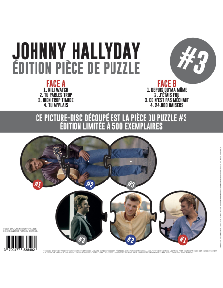 Johnny Hallyday - Pièce de Puzzle 3 (Vinyle)