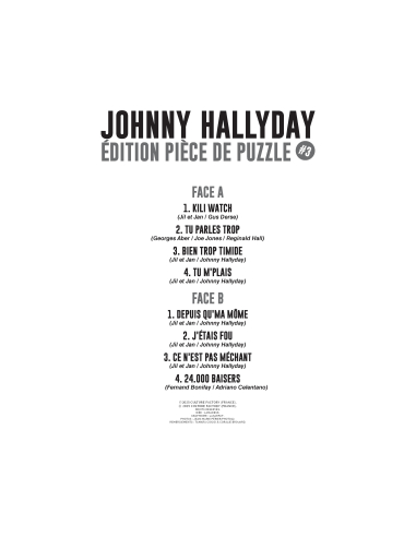 Johnny Hallyday - Pièce de Puzzle 3 (Vinyle)