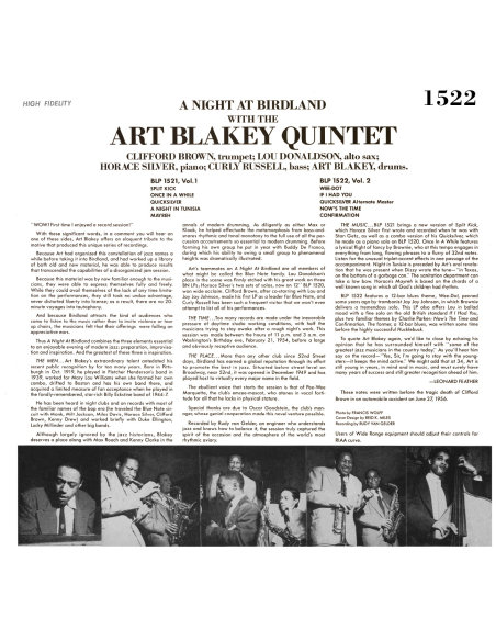 Art Blakey Quintet - A Night At Birdland Volume 2 (Vinyle)