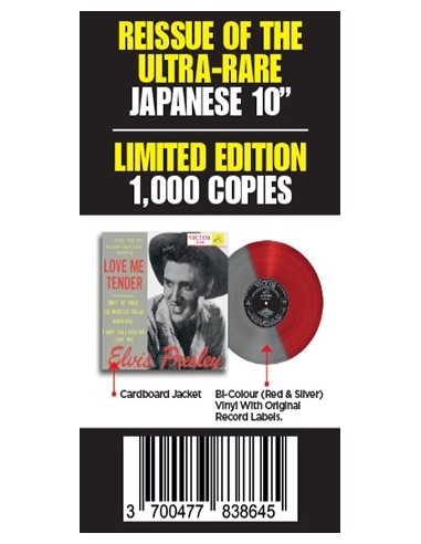 Elvis Presley - Love Me Tender - Vinyle Japonais Bicolore (Vinyle 10'')
