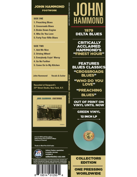 John Hammond - Footwork (Vinyle)
