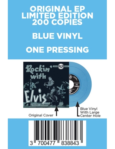 Elvis Presley - Rockin' With Elvis Volume 1 - Vinyle Bleu (Belgique) (Vinyle 7'')