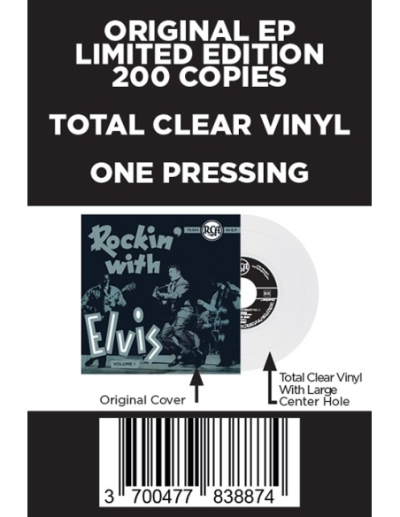 Elvis Presley - Rockin' With Elvis Volume 1 - Vinyle Transparent (Belgique) (Vinyle 7'')