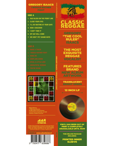 Gregory Isaacs - I Would Rather Fight (Vinyle)