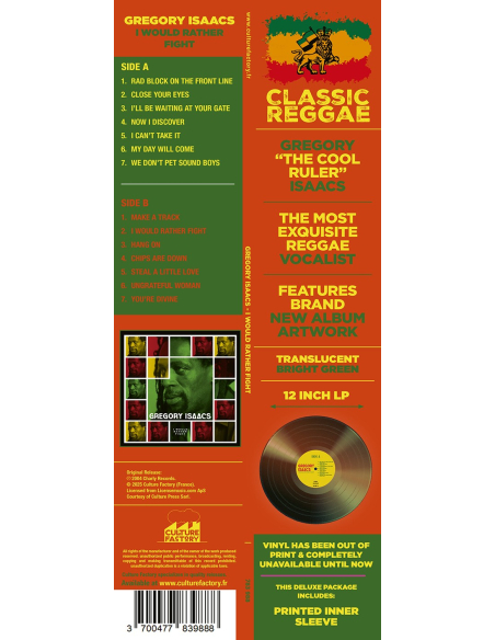 Gregory Isaacs - I Would Rather Fight (Vinyle)