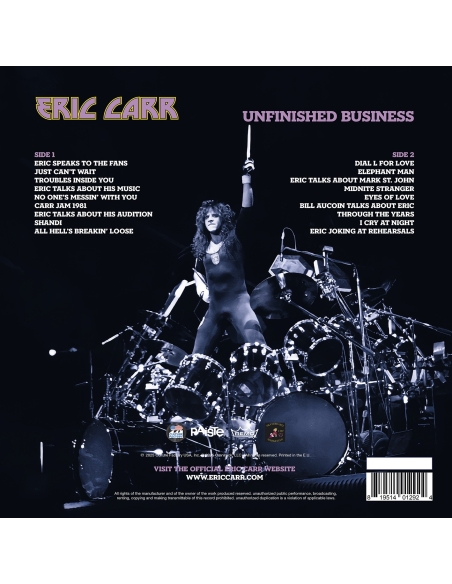 Eric Carr - Unfinished Business - RSD BF 2025 - Liquid-Filled (Vinyle)