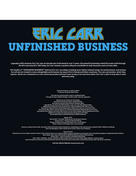 Eric Carr - Unfinished Business - RSD BF 2025 - Liquid-Filled (Vinyle)
