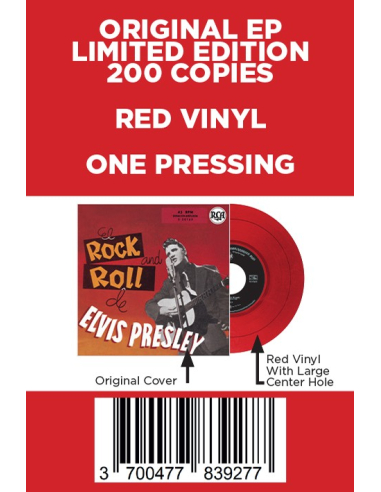 Elvis Presley - El Rock and Roll - Vinyle Rouge (Espagne) (Vinyle 7'')