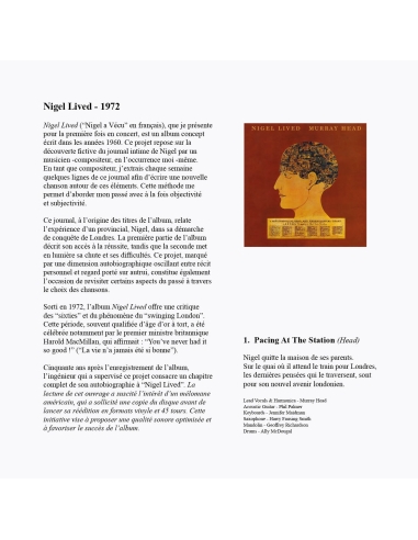 Murray Head - Nigel Lived+ (CD)
