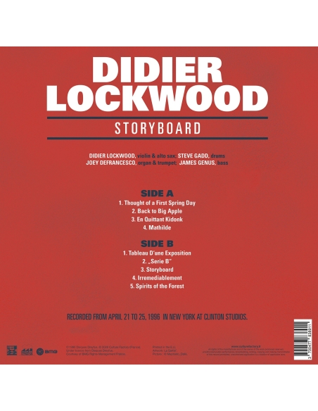 Didier Lockwood - Storyboard (Vinyle)