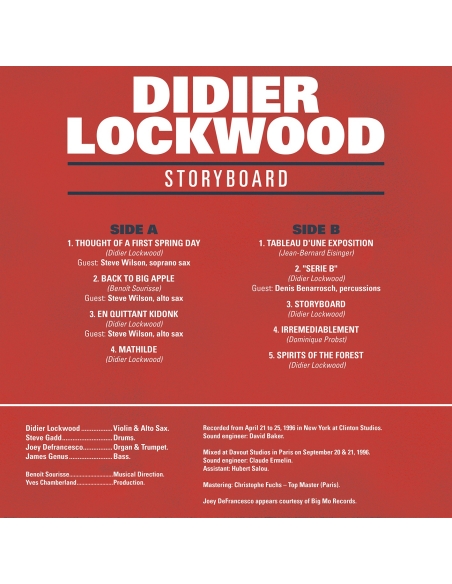 Didier Lockwood - Storyboard (Vinyle)