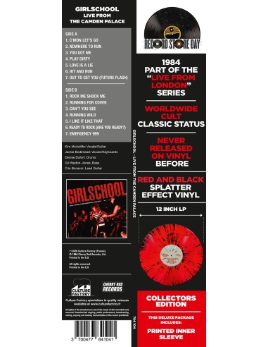 Girlschool - Live From The Camden Palace - RSD 2026 (Vinyle)