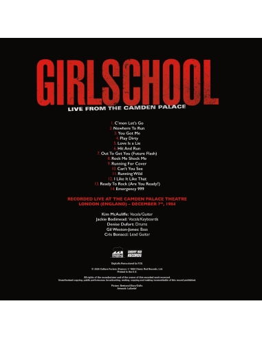 Girlschool - Live From The Camden Palace - RSD 2026 (CD)