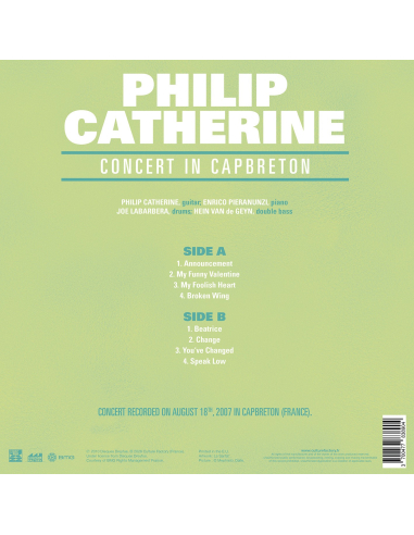 Philip Catherine - Concert In Capbreton (Vinyle)