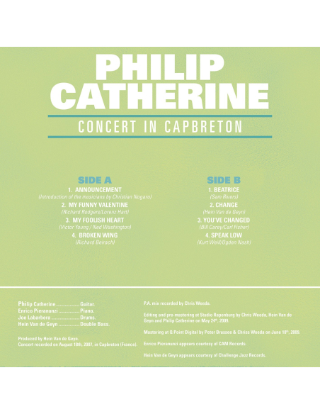 Philip Catherine - Concert In Capbreton (Vinyle)