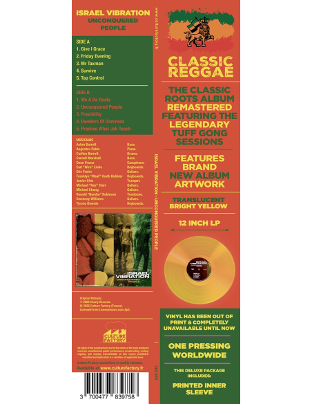 Israel Vibration - Unconquered People (Vinyle)