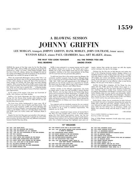 Johnny Griffin - A Blowing Session (Vinyle)