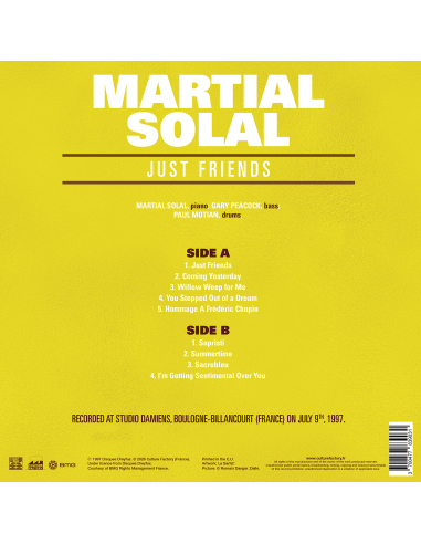 Martial Solal - Just Friends (Vinyle)