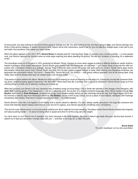 Dennis Brown - Just Dennis (Vinyle)