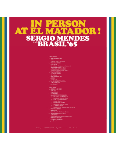 Sergio Mendes - In Person At El Matador (Vinyle)