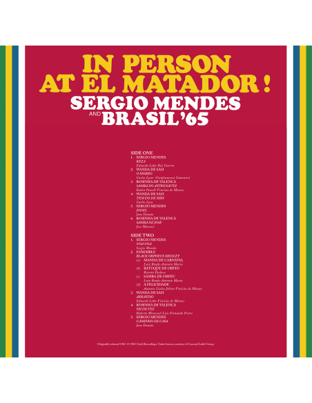 Sergio Mendes - In Person At El Matador (Vinyle)